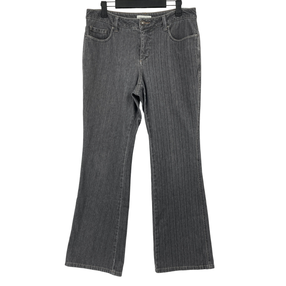 Coldwater Creek Gray Bootcut Wide Leg Jeans Petites 10 Womens Classic